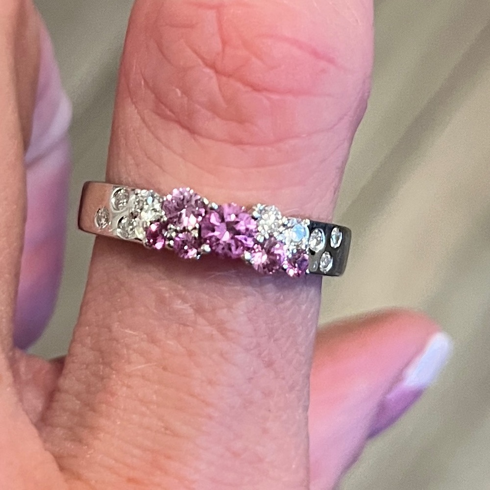 Gorgeous Replica of AU3 Goldsmiths Keto Meadow 4mm Pink Ring